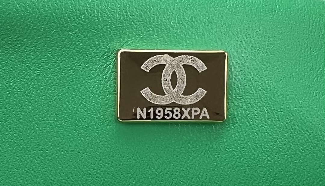 Chanel A01112 Flap Classic Handbag Woolen & Gold-Tone Metal Green - Default Title - View 9