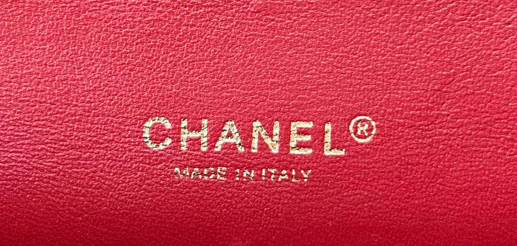 Chanel A01112 Flap Classic Handbag Woolen & Gold-Tone Metal Red