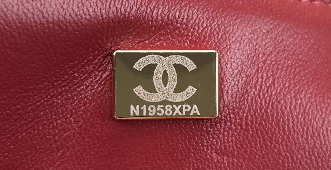 Chanel A01112 Flap Classic Handbag Woolen & Gold-Tone Metal Red