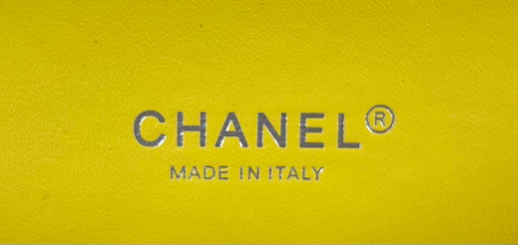 Chanel A01112 Flap Classic Handbag Woolen & Silver-Tone Metal Yellow