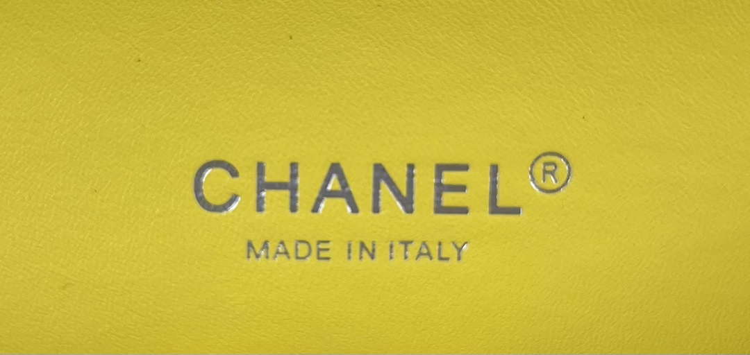 Chanel A01112 Flap Classic Handbag Woolen & Silver-Tone Metal Yellow - Default Title - View 8