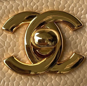 Chanel A01112 Flap Handbag Classic bag Grained shiny Calfskin Tan Gold - Default Title - View 3
