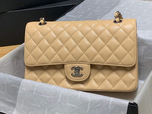 Chanel A01112 Flap Handbag Classic bag Grained shiny Calfskin gold Tan - Default Title - View 2