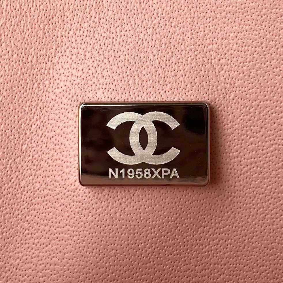 Chanel A01112 Flap Handbag Classic bag Grained shiny Calfskin Pink Silver