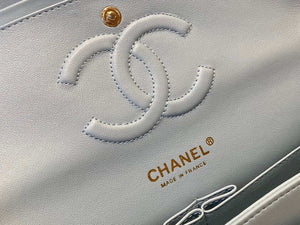 Chanel A01112 Flap Handbag Classic Bag Lambskin Light Blue Gold - Default Title - View 8