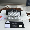 Chanel A01112 Flap Handbag Classic Bag Lambskin Silver - Default Title - View 1