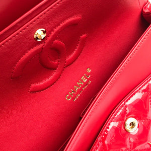 Chanel A01112 Flap Handbag Classic Bag Patent leather Lambskin Red - Default Title - View 8