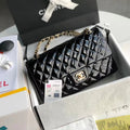 Chanel A01112 Flap Handbag Classic bag Patent Bag leather Lambskin Gold - Default Title - View 1