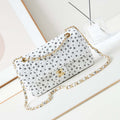 Chanel A01112 Flap White Lambskin Printed with Black CC logo - Default Title - View 1