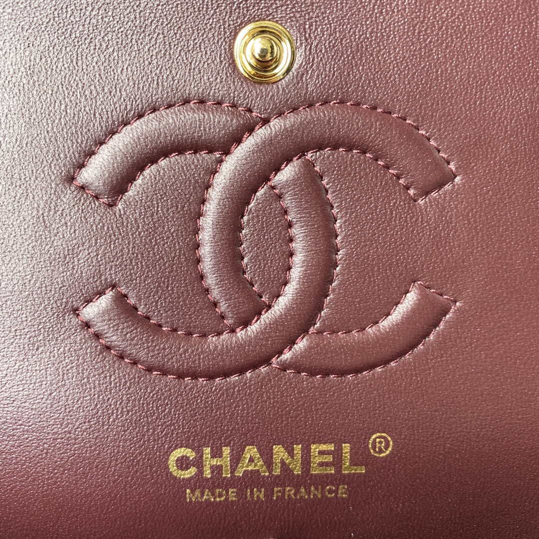 Chanel A01113 Flap Handbag Classic Bag Black Lambskin Gold - Default Title - View 8