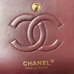 Chanel A01113 Flap Handbag Classic Bag Black Lambskin Gold - Default Title - View 8
