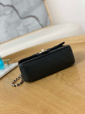 Chanel A01113 Flap Handbag Classic Bag Black Lambskin Gold With Ball - Default Title - View 6