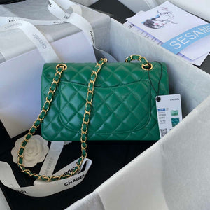 Chanel A01113 Flap Handbag Classic Bag Lambskin Green Gold - Default Title - View 2