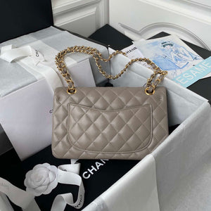 Chanel A01113 Flap Handbag Classic Bag Lambskin Light Gray Gold - Default Title - View 2