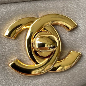 Chanel A01113 Flap Handbag Classic Bag Lambskin Light Gray Gold - Default Title - View 3