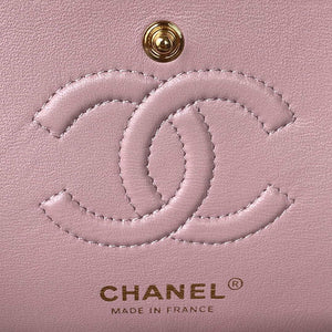 Chanel A01113 Flap Handbag Classic Bag Lambskin Light Pink Gold - Default Title - View 8