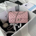 Chanel A01113 Flap Handbag Classic Bag Lambskin Light Pink Silver - Default Title - View 1