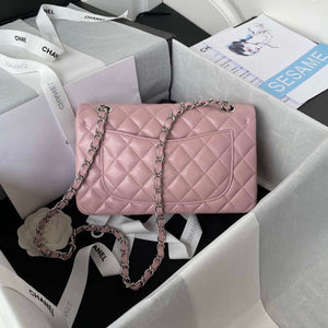 Chanel A01113 Flap Handbag Classic Bag Lambskin Light Pink Silver - Default Title - View 2