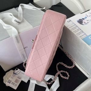 Chanel A01113 Flap Handbag Classic Bag Lambskin Light Pink Silver - Default Title - View 6