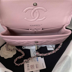 Chanel A01113 Flap Handbag Classic Bag Lambskin Light Pink Silver - Default Title - View 7