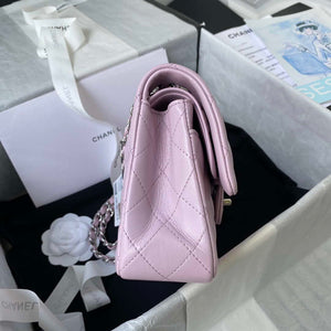 Chanel A01113 Flap Handbag Classic Bag Light Pink Lambskin Silver - Default Title - View 5