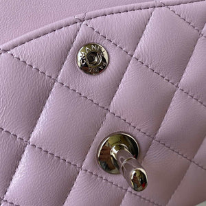 Chanel A01113 Flap Handbag Classic Bag Light Pink Lambskin Silver - Default Title - View 9