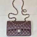 Chanel A01117 Flap Handbag Classic Bag 23cm Dark Red Lambskin
