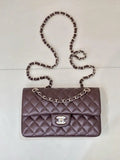 Chanel A01117 Flap Handbag Classic Bag 23cm Dark Red Lambskin