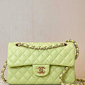 Chanel A01117 Flap Handbag Classic Bag 23cm Light Green Lambskin - Default Title - View 1