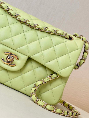 Chanel A01117 Flap Handbag Classic Bag 23cm Light Green Lambskin - Default Title - View 5