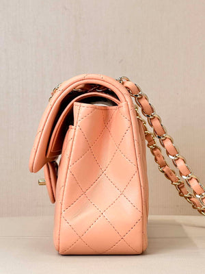 Chanel A01117 Flap Handbag Classic Bag 23cm Orange Lambskin - Default Title - View 6