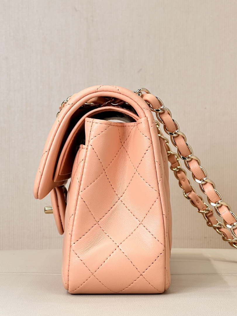 Chanel A01117 Flap Handbag Classic Bag 23cm Orange Lambskin - Default Title - View 6