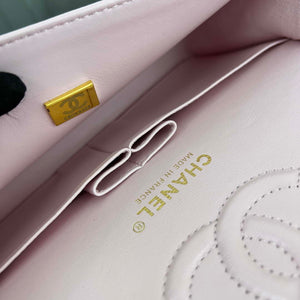 Chanel A01117 Flap Handbag Classic Bag Light Pink Lambskin - Gold - View 18
