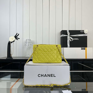 Chanel A01117 Flap Handbag Classic Bag Lemon Yellow Lambskin - Gold - View 2