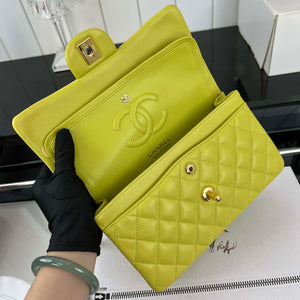 Chanel A01117 Flap Handbag Classic Bag Lemon Yellow Lambskin - Gold - View 7