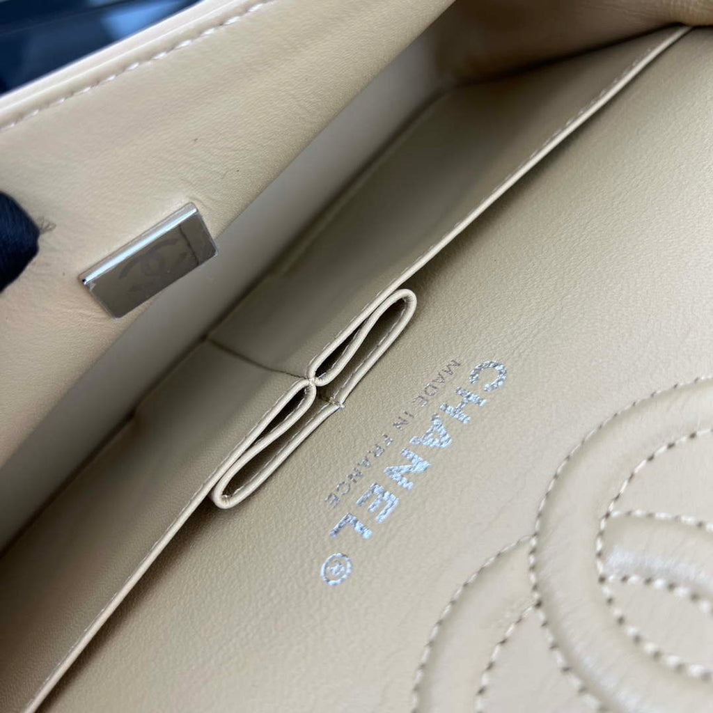 Chanel A01117 Flap Handbag Classic Bag Apricot Lambskin
