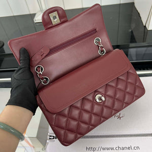 Chanel A01117 Flap Handbag Classic Bag Wine Red Lambskin - Gold - View 6
