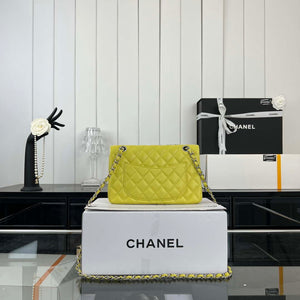 Chanel A01117 Flap Handbag Classic Bag Lemon Yellow Lambskin - Gold - View 11