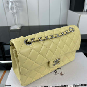 Chanel A01117 Flap Handbag Classic Bag Light Yellow Lambskin - Gold - View 12