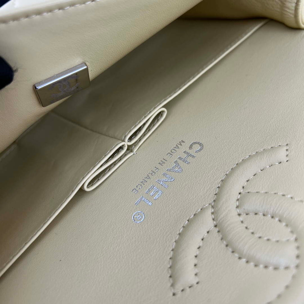 Chanel A01117 Flap Handbag Classic Bag Light Yellow Lambskin