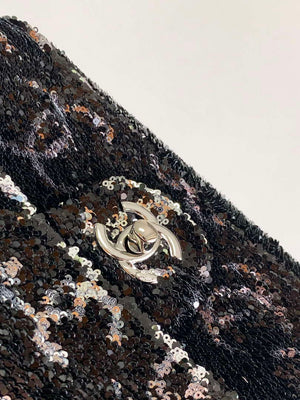 Chanel A09888 25C Evening Black & white sequin mini AS4561  limited edition Lambskin - Default Title - View 6