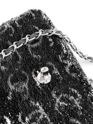 Chanel A09888 25C Evening Black & white sequin mini AS4561  limited edition Lambskin - Default Title - View 8