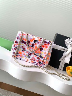 Chanel A09888 25C Evening Pink & white sequin mini AS4561  limited edition Lambskin - Default Title - View 3