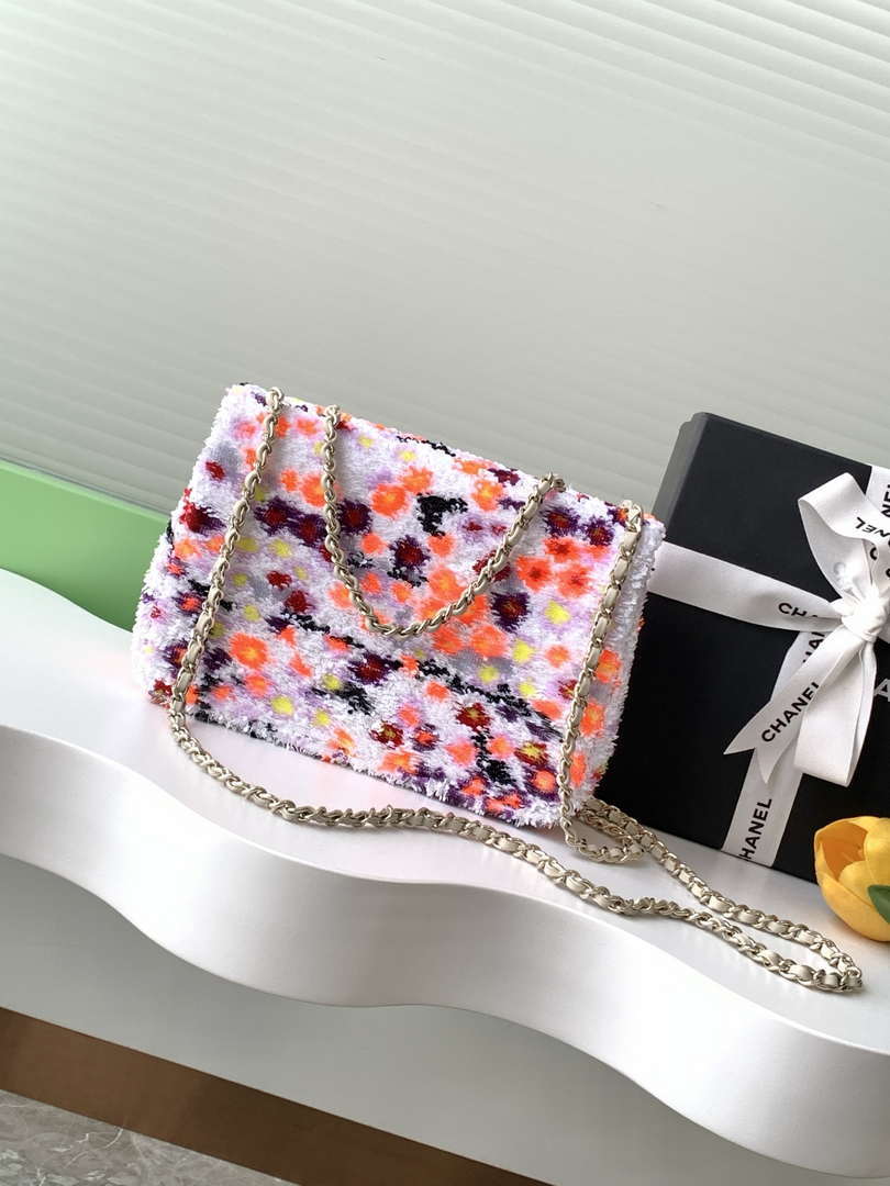 Chanel A09888 25C Evening Pink & white sequin mini AS4561  limited edition Lambskin - Default Title - View 3