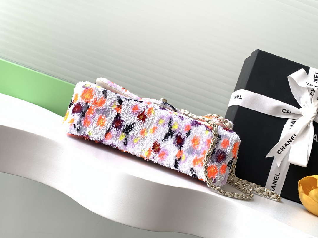 Chanel A09888 25C Evening Pink & white sequin mini AS4561  limited edition Lambskin - Default Title - View 4