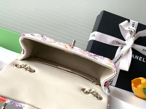 Chanel A09888 25C Evening Pink & white sequin mini AS4561  limited edition Lambskin - Default Title - View 8