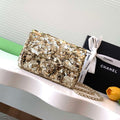 Chanel A09888 25C Evening Gold sequin mini AS4561  limited edition Lambskin - Default Title - View 1