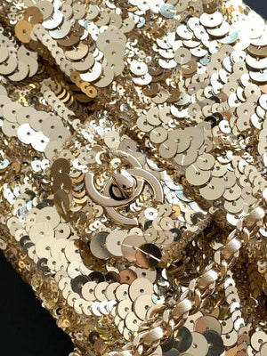 Chanel A09888 25C Evening Gold sequin mini AS4561  limited edition Lambskin - Default Title - View 5
