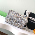 Chanel A09888 25C Evening Silver sequin mini AS4561  limited edition Lambskin - Default Title - View 1