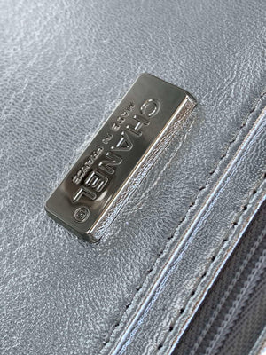 Chanel A09888 25C Evening Silver sequin mini AS4561  limited edition Lambskin - Default Title - View 9